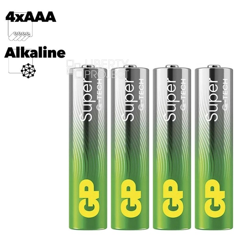 GP LR03 Super Alkaline G-TECH 24AA21RA-2CRS4 SR4 (4 шт в спайке)