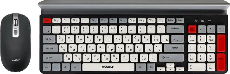 Клавиатура+мышь SMARTBUY (SBC-201359AG-KW) 201359AG черно-серо-белый