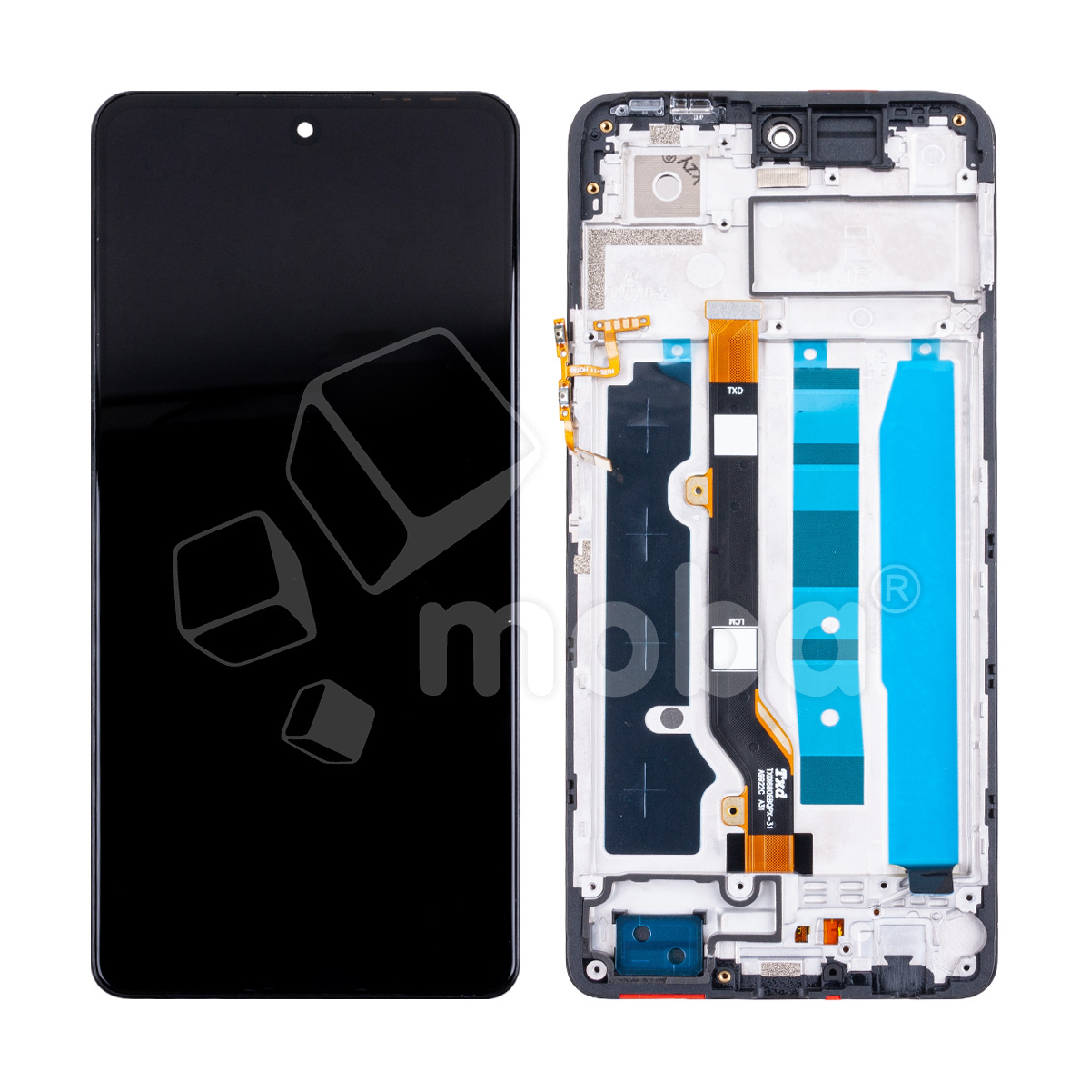Дисплей для Tecno Spark 20 Pro (KJ6) модуль с рамкой Черный - OR (Full HD, 300 Кд/м2, 120 Гц)