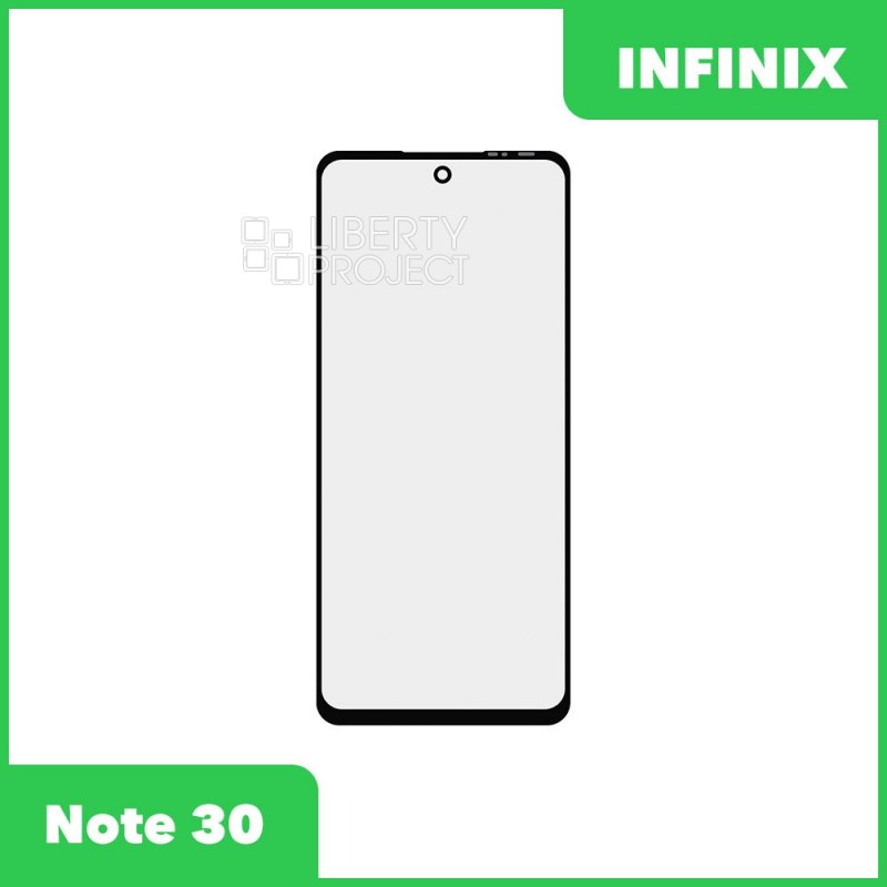 Стекло + OCA пленка для переклейки Tecno Pova 5 Pro 5G/Spark 10 Pro/Infinix Hot 30/Note 30 (черный)