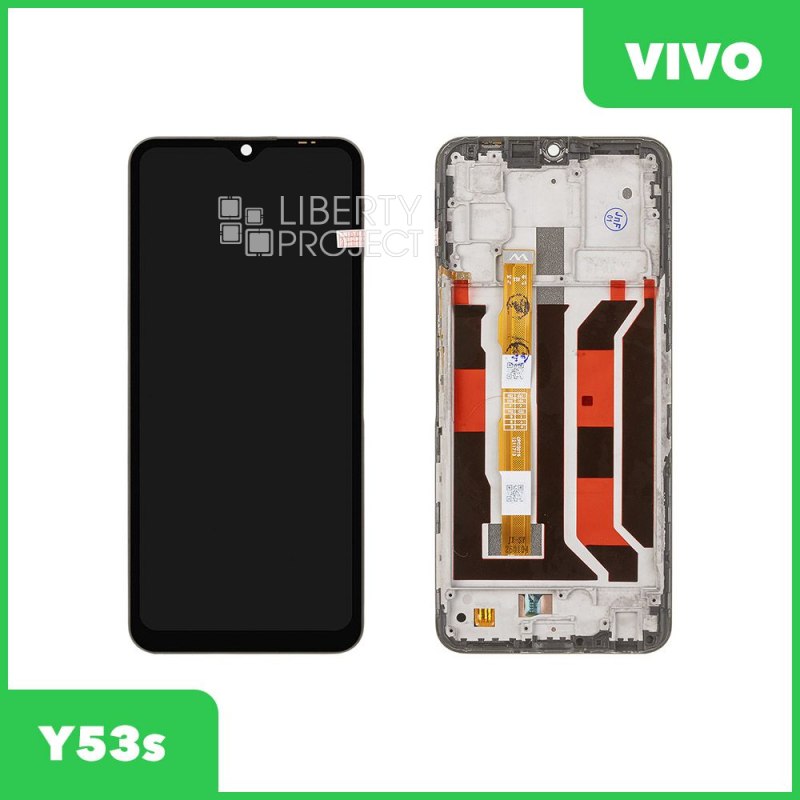 LCD дисплей для Vivo Y53s с тачскрином в рамке (черный) OR LCD