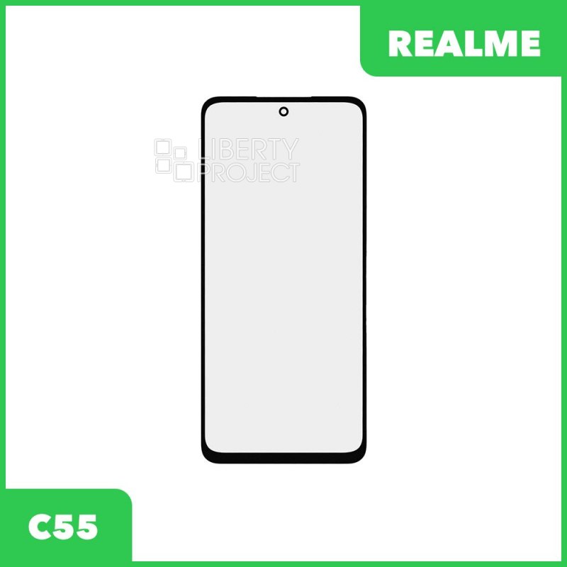 G+OCA PRO стекло для переклейки Realme C55 (RMX3710)/ Oppo A58 (черный)