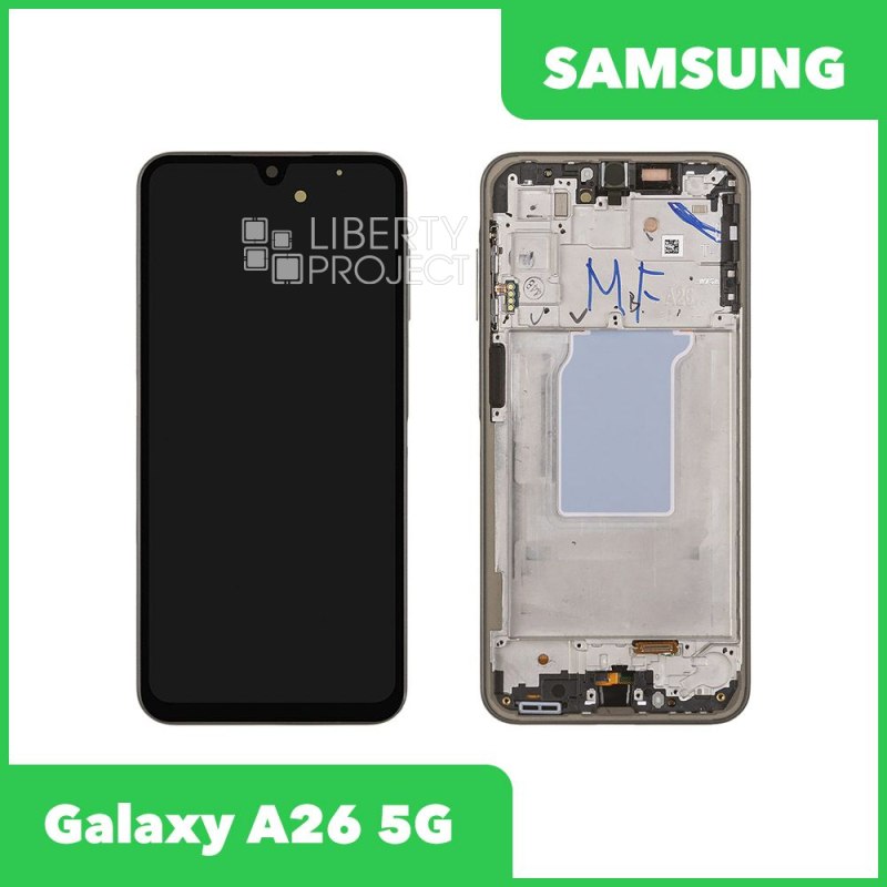 LCD дисплей для Samsung Galaxy A26 5G SM-A266B в рамке (черный) 100% OR SP