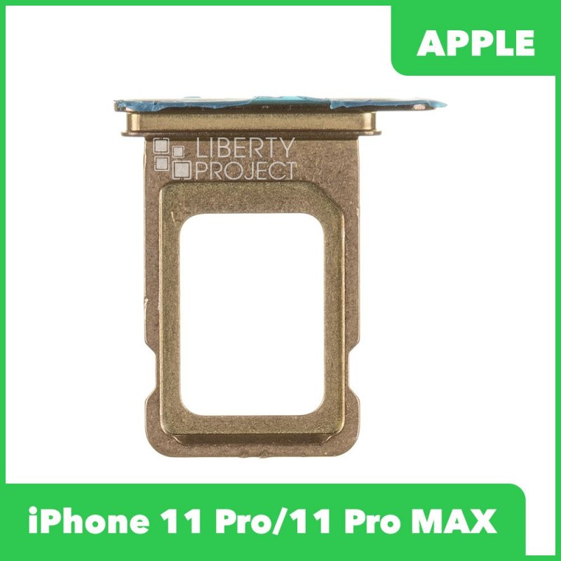 Держатель SIM-карты (сим лоток) iPhone 11 Pro/11 Pro MAX (золотой)