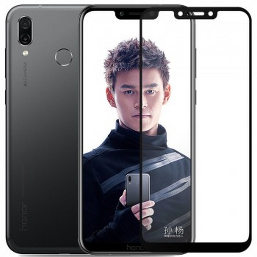 Защитное стекло 3D/5D/6D/9D/10D полноэкранное Full Glue (тех.пак) для Huawei Honor Play черный