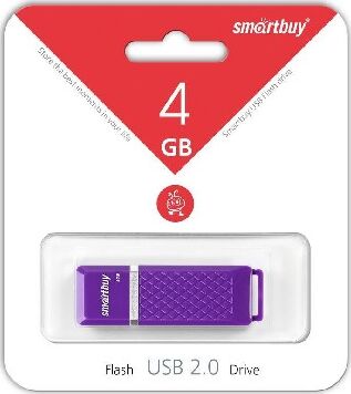Флешка SMARTBUY (SB4GBQZ-V) 4GB QUARTZ SERIES VIOLET
