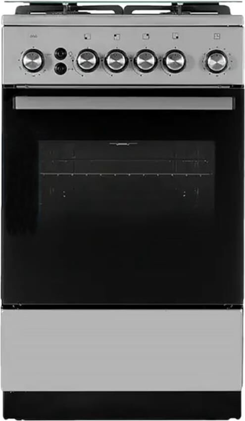 Газовая плита DE LUXE 5040.40г(кр) чр 010 нержавеющая сталь (517800)