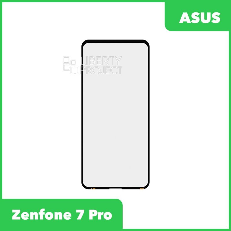 Стекло + OCA плёнка для переклейки Asus Zenfone 7 Pro (ZS671KS) (черный)
