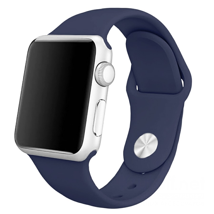 Силиконовый ремешок для Apple Watch 38/40/41mm темно-синий