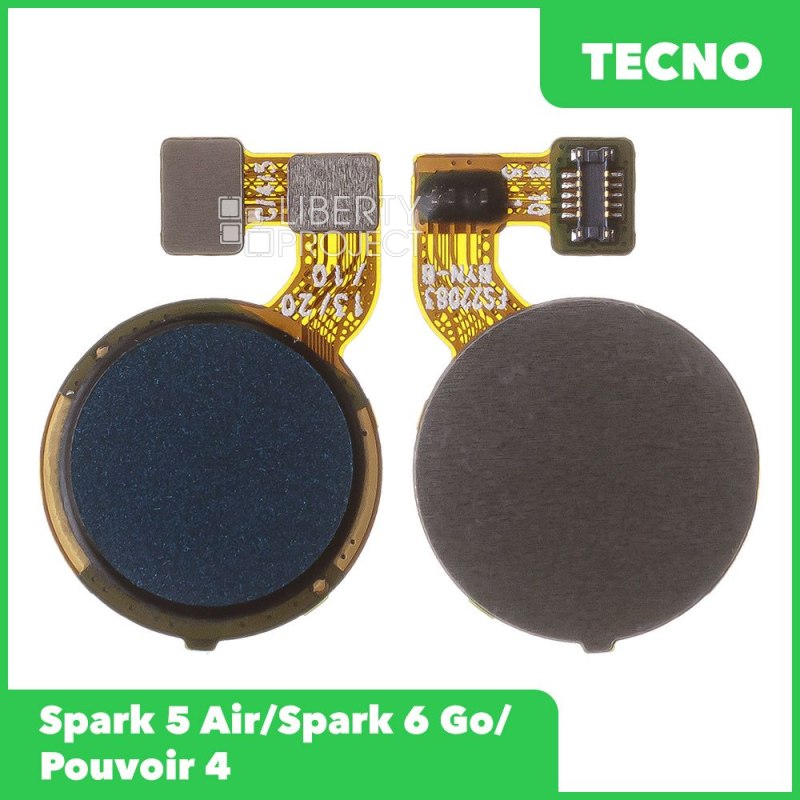 Шлейф для Tecno Spark 5 Air/Spark 6 Go/Pouvoir 4 сканер отпечатка пальцев (зеленый)