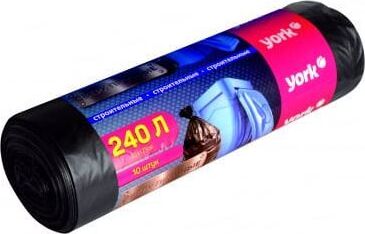 Мешки для мусора YORK строительный 240 л. (10 шт.) 902230