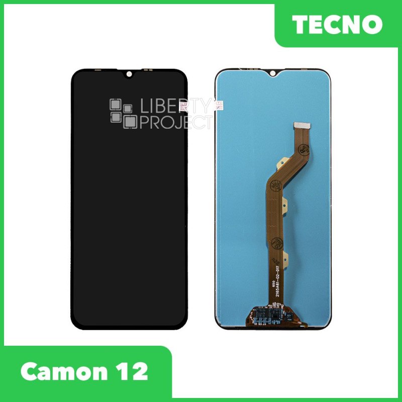 LCD дисплей для Tecno Camon 12 с тачскрином (черный) Premium Quality