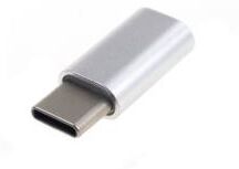 Переходник АТОМ (31049) USB Type-C 3.1-USB B micro, серебряный