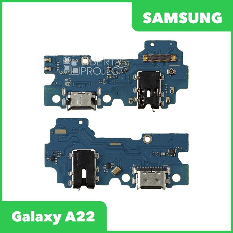 Шлейф/FLC Samsung Galaxy A22 SM-A225 на системный разъём/разъём гарнитуры/микрофон