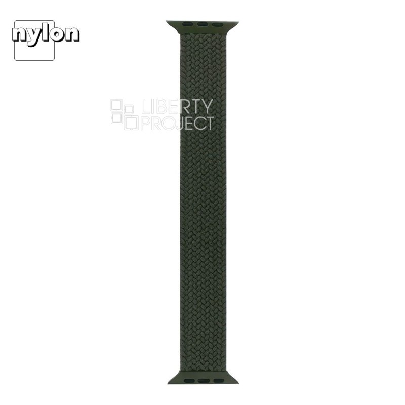 Монобраслет для Apple Watch COTEetCI W60 Nylon Braided Watch Band 42/44/45 мм (170) (темно-зелёный)