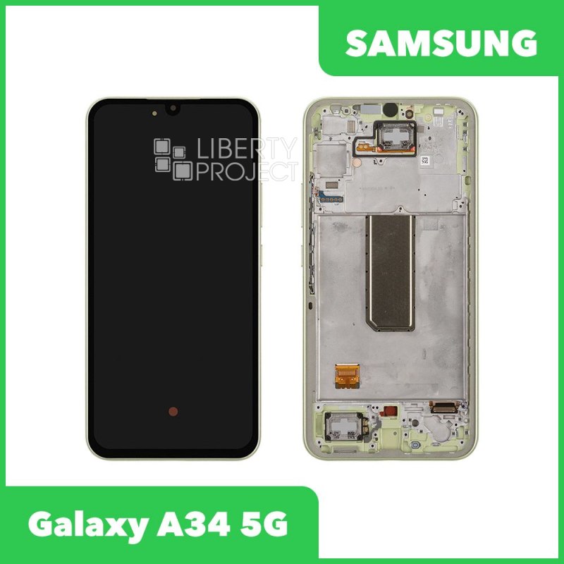 LCD дисплей для Samsung Galaxy A34 5G SM-A346E GH82-31200A/31201A в рамке (зеленый) 100% OR SP