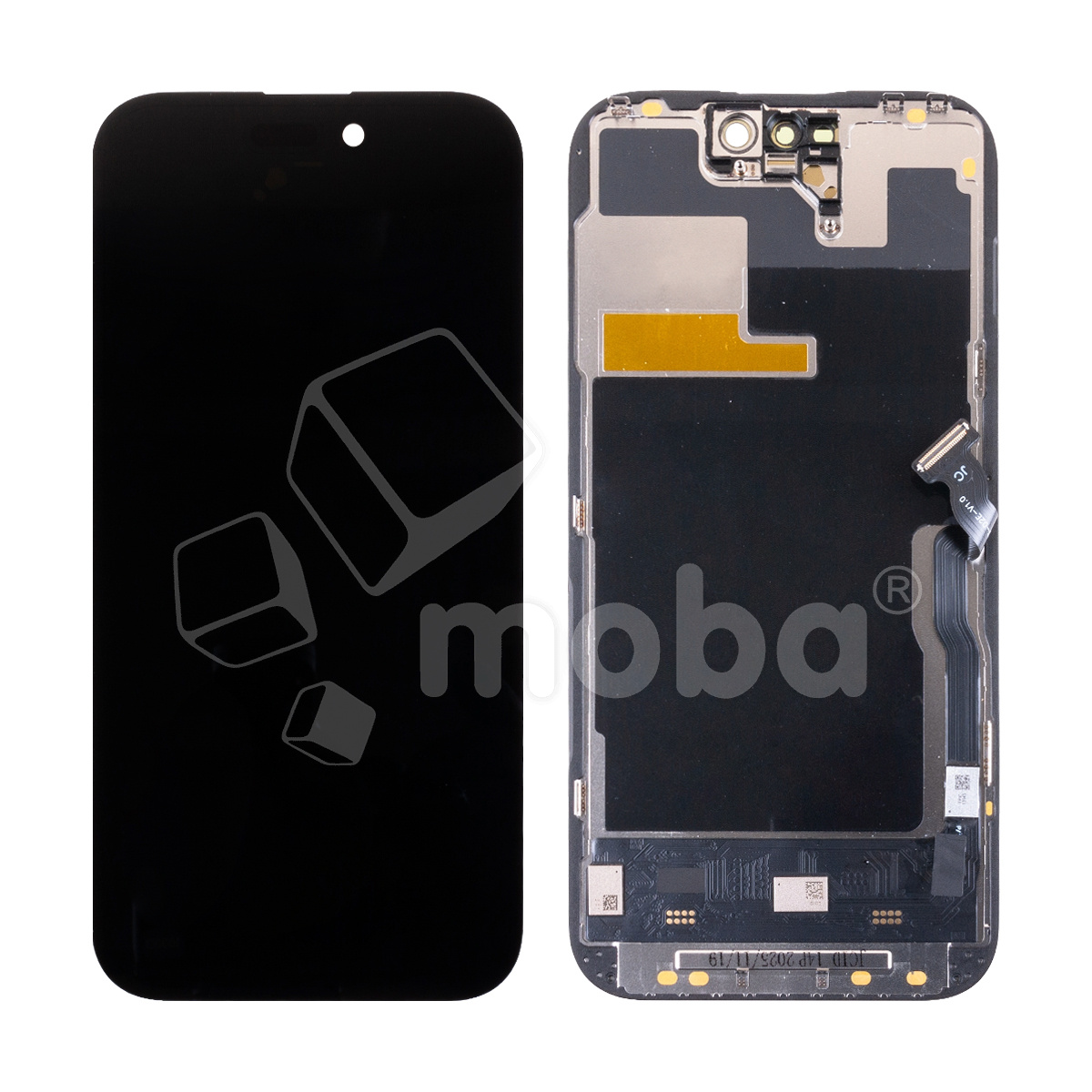 Дисплей для iPhone 14 Pro (A2891) в сборе с тачскрином Черный - JCID (Soft OLED, Full HD, 120 Гц) (с верификацией = с привязкой без ошибки)