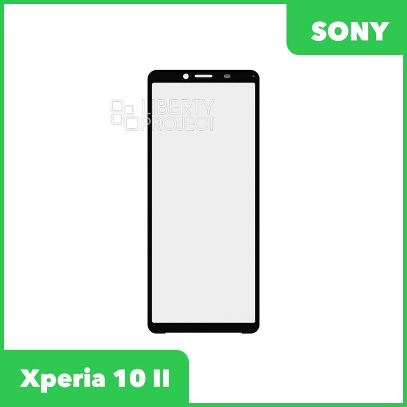 Стекло + OCA пленка для переклейки Sony Xperia 10 II (черный)