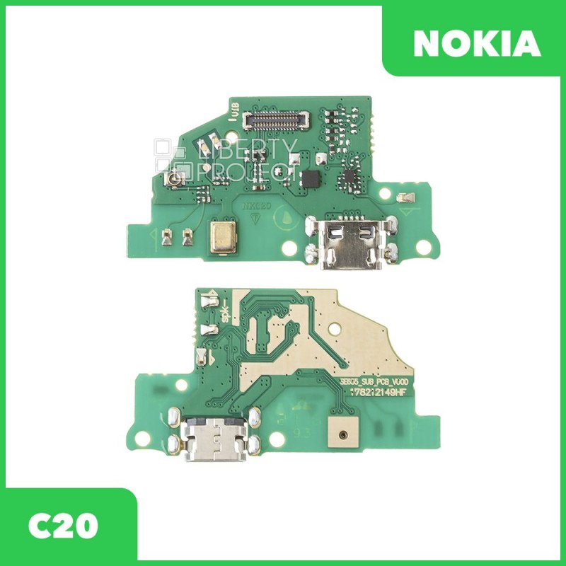 Шлейф/FLC Nokia C20 (TA-1352) на системный разъём/микрофон