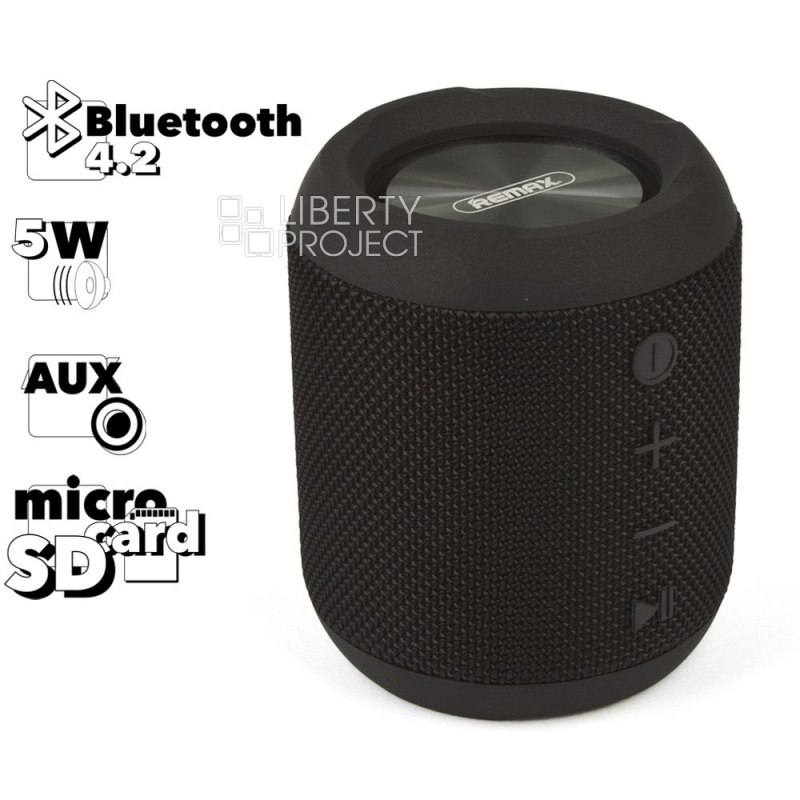 Bluetooth колонка REMAX RB-M21 BT4.2, 5W, AUX/microSD (черный)