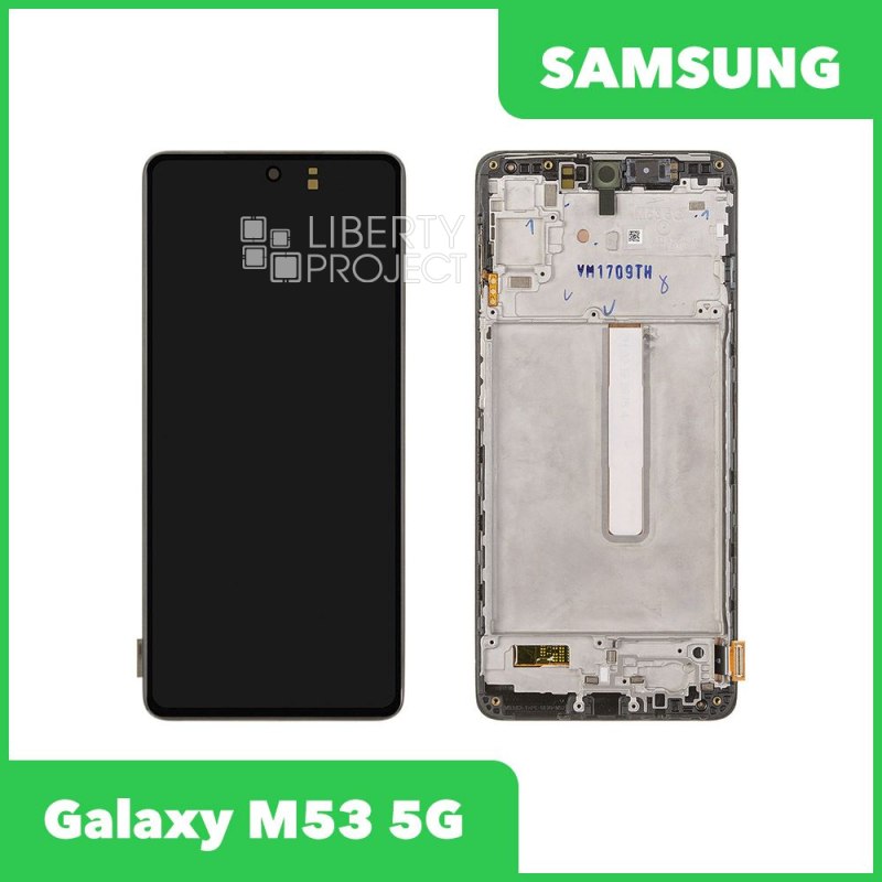 LCD дисплей для Samsung Galaxy M53 5G SM-M536B в рамке (черный) 100% OR SP