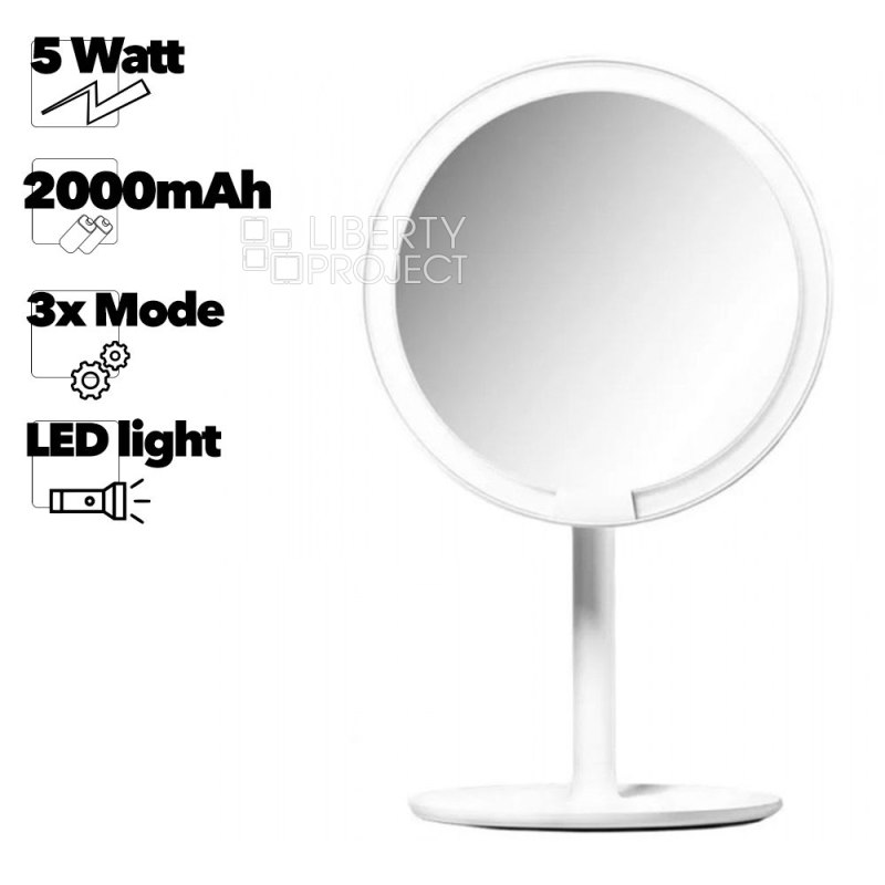 Зеркало косметическое Xiaomi HD Daylight Mirror AML004S (белое)