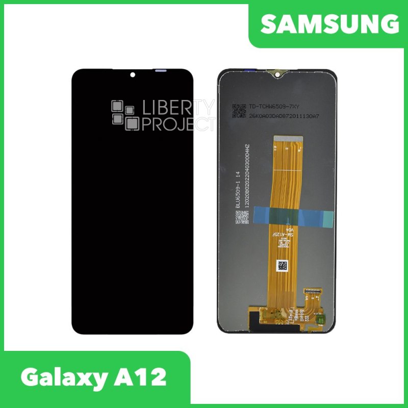 LCD дисплей для Samsung Galaxy A12 SM-A125 без рамки (черный) 100% OR