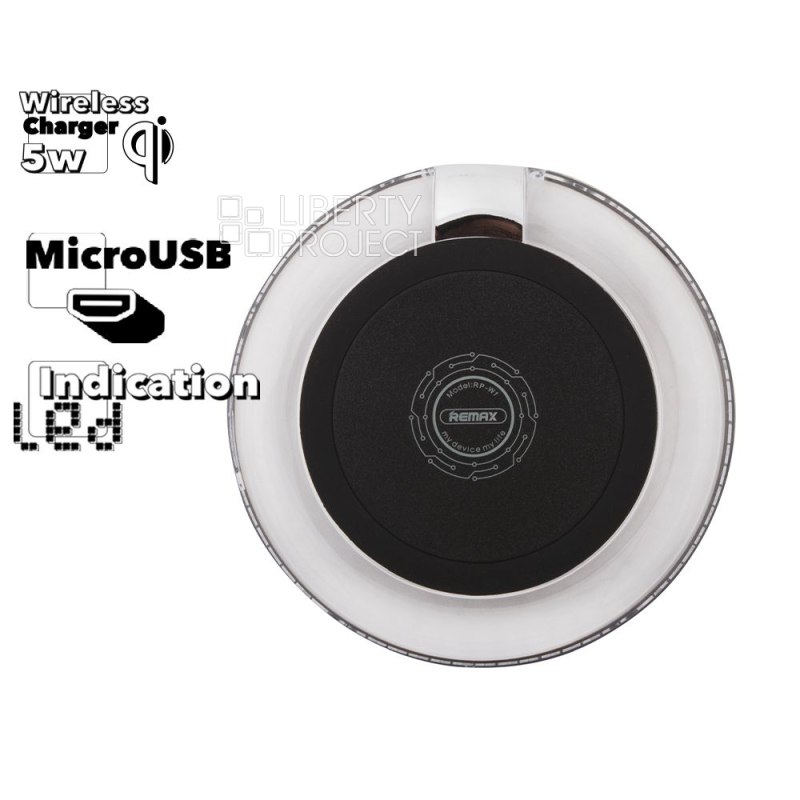 Беспроводное ЗУ REMAX RP-W1 для смартфона, 5W (черный)