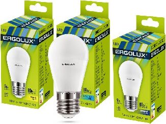Лампочка светодиодная ERGOLUX (13177) LED-G45-9W-E27-4K