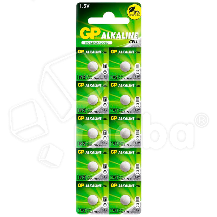 Батарейка AG3/LR736/LR41/392A/192 GP Alkaline 1.5V (10 шт. в блистере)