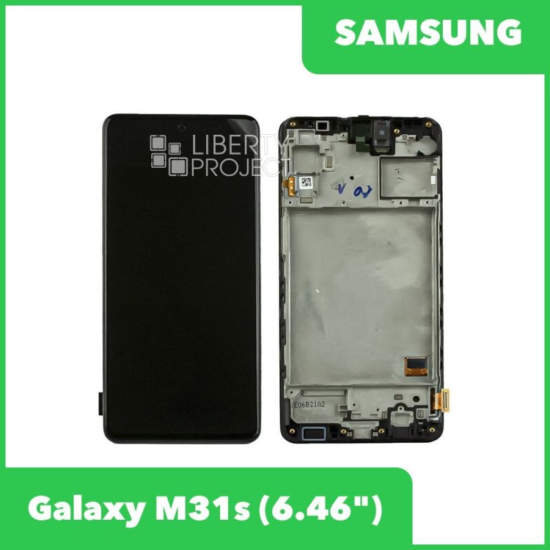 LCD дисплей для Samsung Galaxy M31s SM-M317 GH82-23774A в рамке (черный) 100% OR