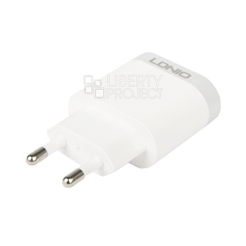 СЗУ "LDNIO" с USB выходом 3,0А Quick Charge 3.0 + кабель USB Type-C A303Q (белое/коробка)