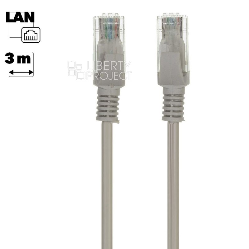 Патч-корд RJ45 - RJ45 (4х парный, 8жил) 5E, 3 м