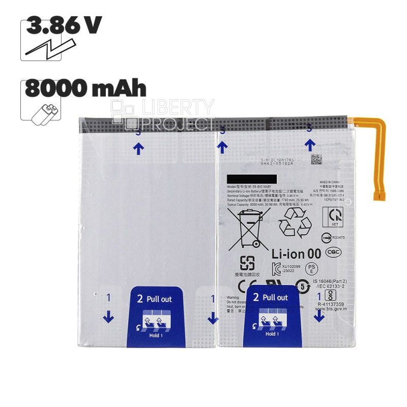 Аккумулятор (АКБ) для Samsung Galaxy Tab S9 FE 10.9" Wi-Fi (X510N)/S9 FE 10.9" 5G (X516B) (EB-BX516ABY)