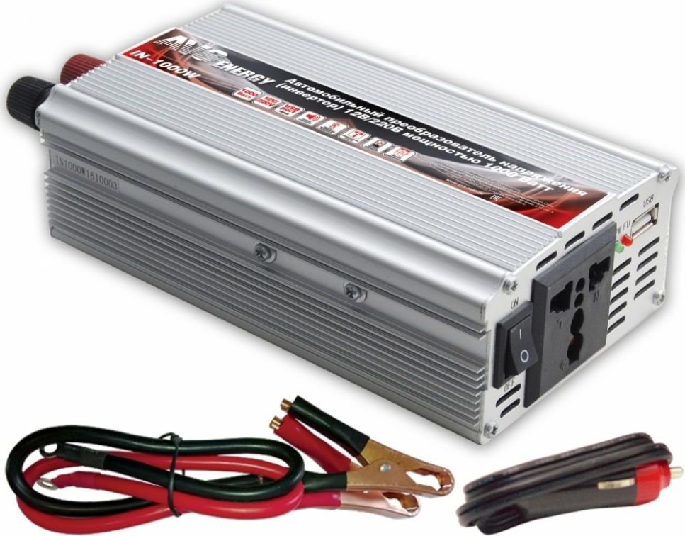 Автоинвертор AVS IN-1000W 12/220V