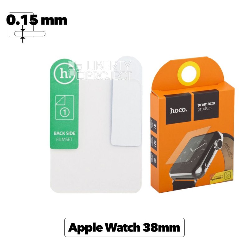 Защитное стекло HOCO для Apple Watch 38 мм, прозрачное, глянцевое, 0.15мм
