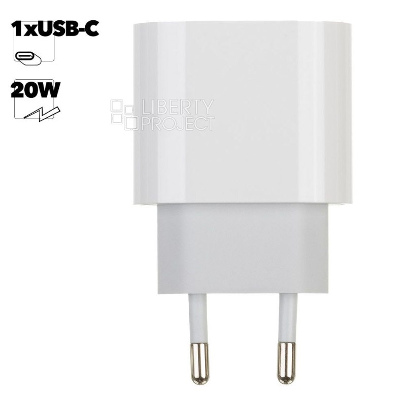 СЗУ USB-C 20W Power Adapter с выходом USB Type-C (MHJE3ZM/A) A2347 (белое/коробка)