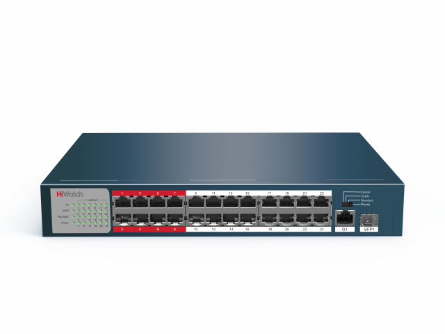 DS-S2624P(B) Сетевой неуправляемый коммутатор