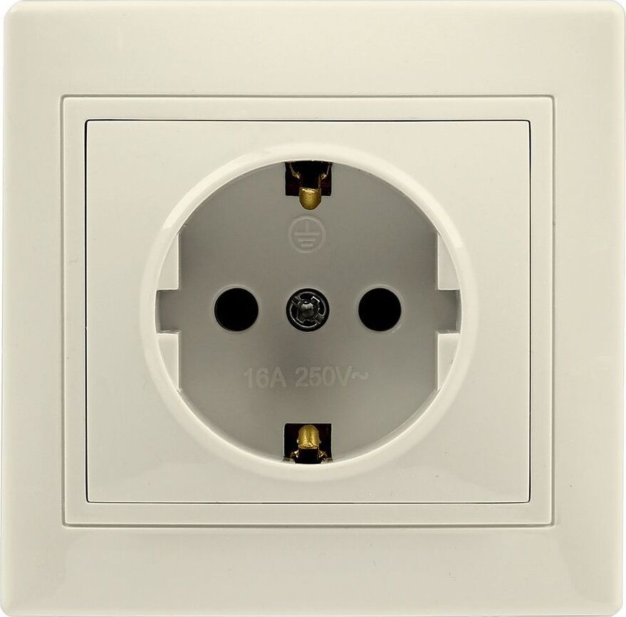 Розетка SMARTBUY (SBE-01i-16-S1-Z-c) Венера, 1-местная, бежевый