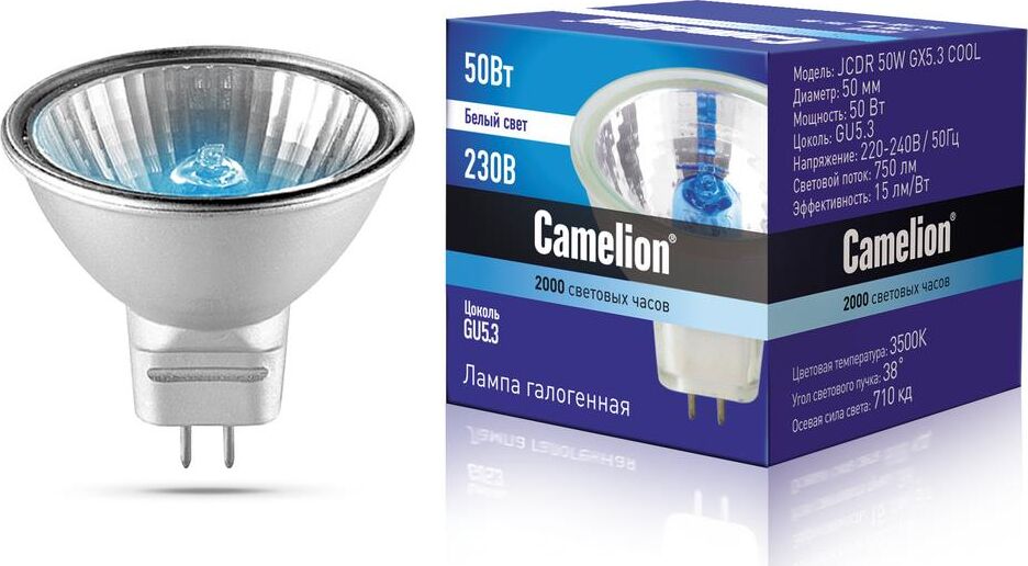 Лампа CAMELION (11470) JCDR 50W GX5.3 COOL