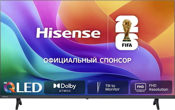 40" Телевизор Hisense 40A5S RU (2026) FULL HD QLED 60 Гц Smart TV (EAC)