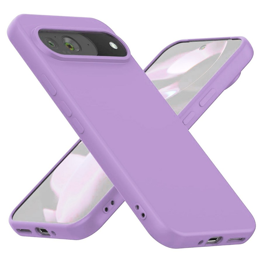 Силиконовая накладка без логотипа Silky soft-touch для Google Pixel 9 Pro сиреневый