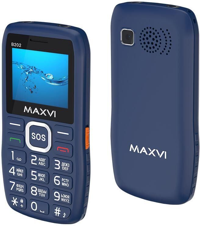 Мобильный телефон MAXVI B202 синий