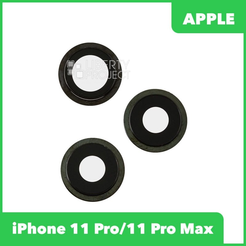 Стекло камеры + рамка для iPhone 11 Pro/11 Pro Max (комплект 3 шт.) зеленый