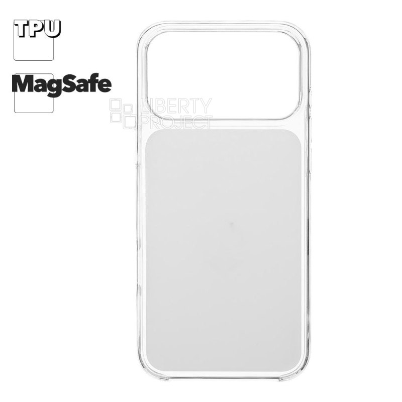 Защитная крышка для iPhone 17 Pro Max "Clear Case" MagSafe TPU (прозрачная)
