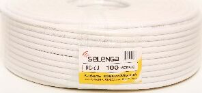 Коаксиальный кабель SELENGA RG6 PVC 100 м. белый ВВ2139