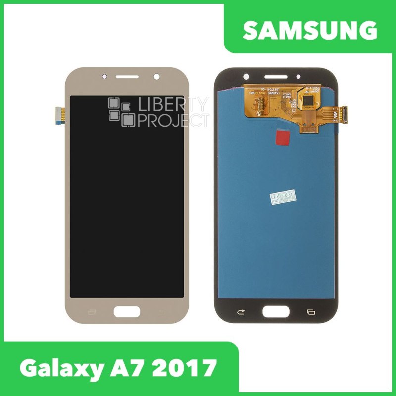 LCD дисплей для Samsung Galaxy A7 2017 SM-A720 в сборе с тачскрином OLED (золото)