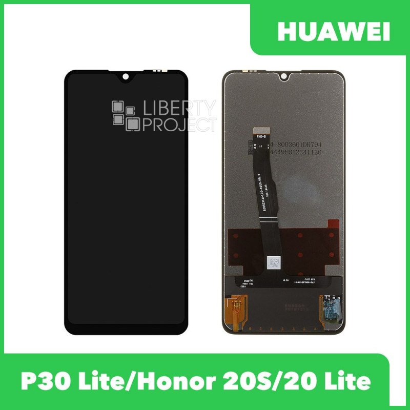 LCD дисплей для Huawei P30 Lite/Honor 20S/Honor 20 Lite с тачскрином COG JK (черный)