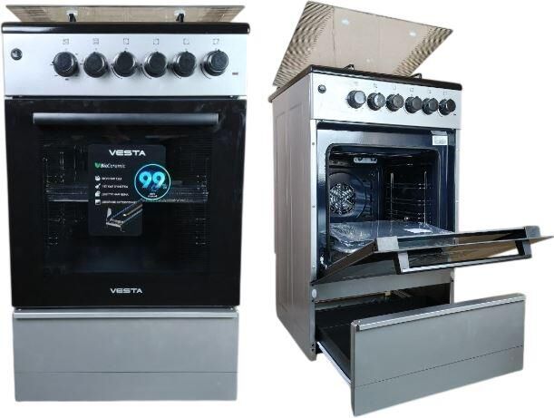 Плита газовая VESTA Valencia VGE 5010-E Серый конв. VD