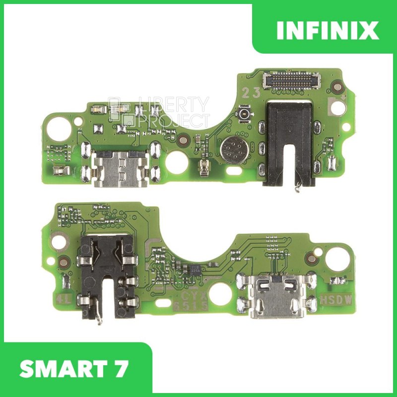 Шлейф/FLC Infinix Smart 7 (X6515) на системный разъём/микрофон